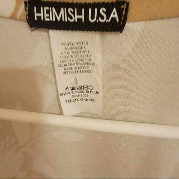 Heimish USA Jacket Womens 3X Cardigan Open Floral Holiday Thanksgiving Y2K Tan - Picture 3 of 7